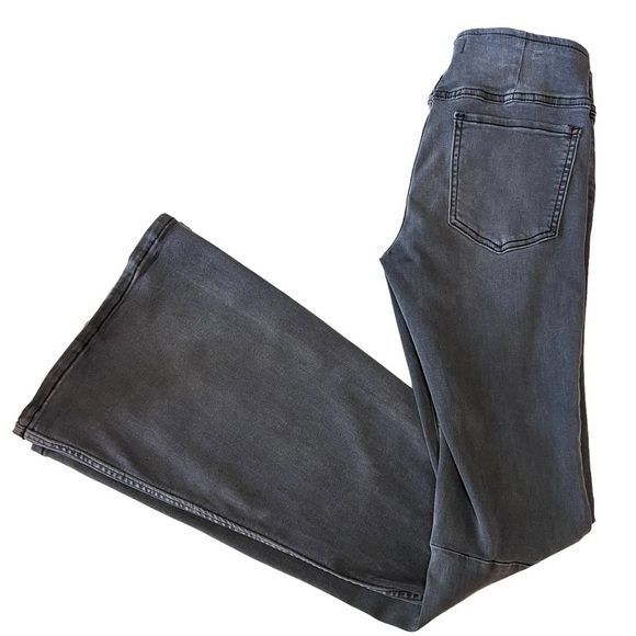 Free People Gray Penny Pull On Stretch Denim Flare Retro Jeans Women’s 27 - Picture 13 of 15
